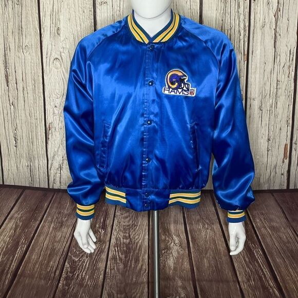 Vintage Rams 🐏 chalk line jacket Sz Large - Picture 3 of 7